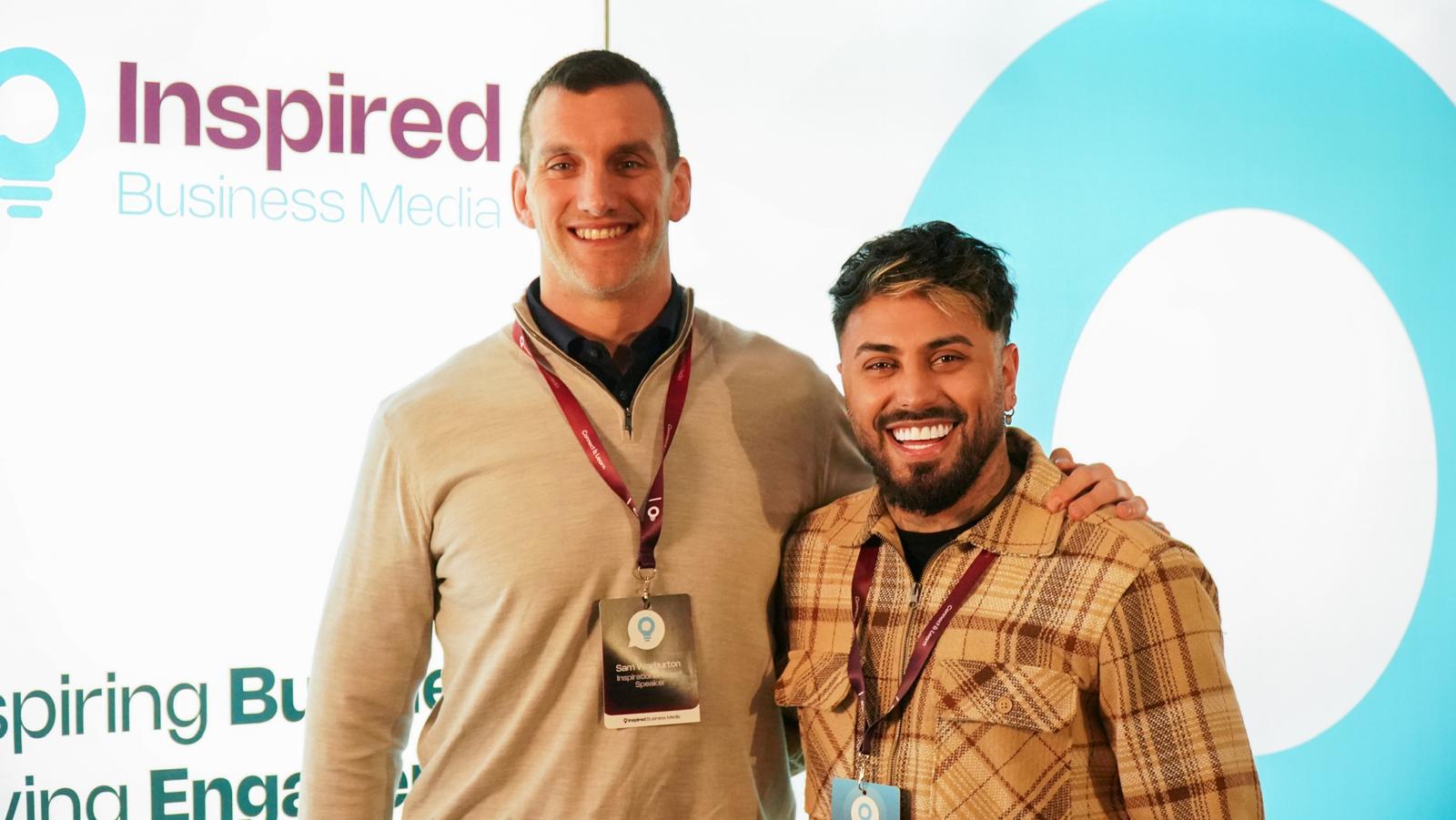 Gerryn with Sam Warburton at Inspired Business Media