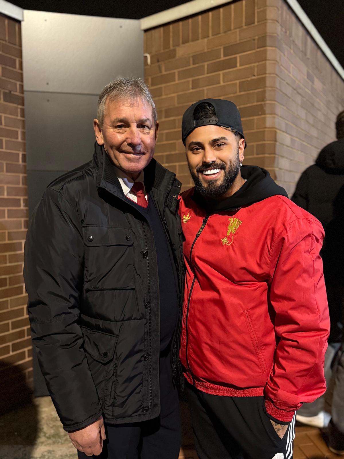 Gerryn with Bryan Robson