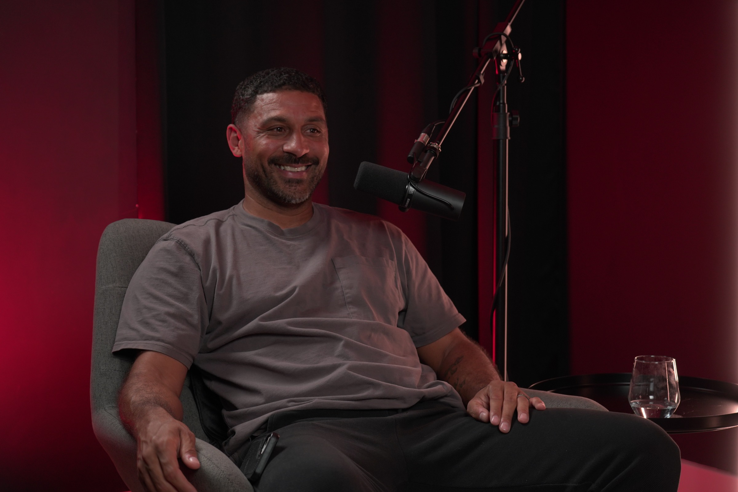 Hayden Mullins in the GH Connects Lounge studio with Gerryn Hussain
